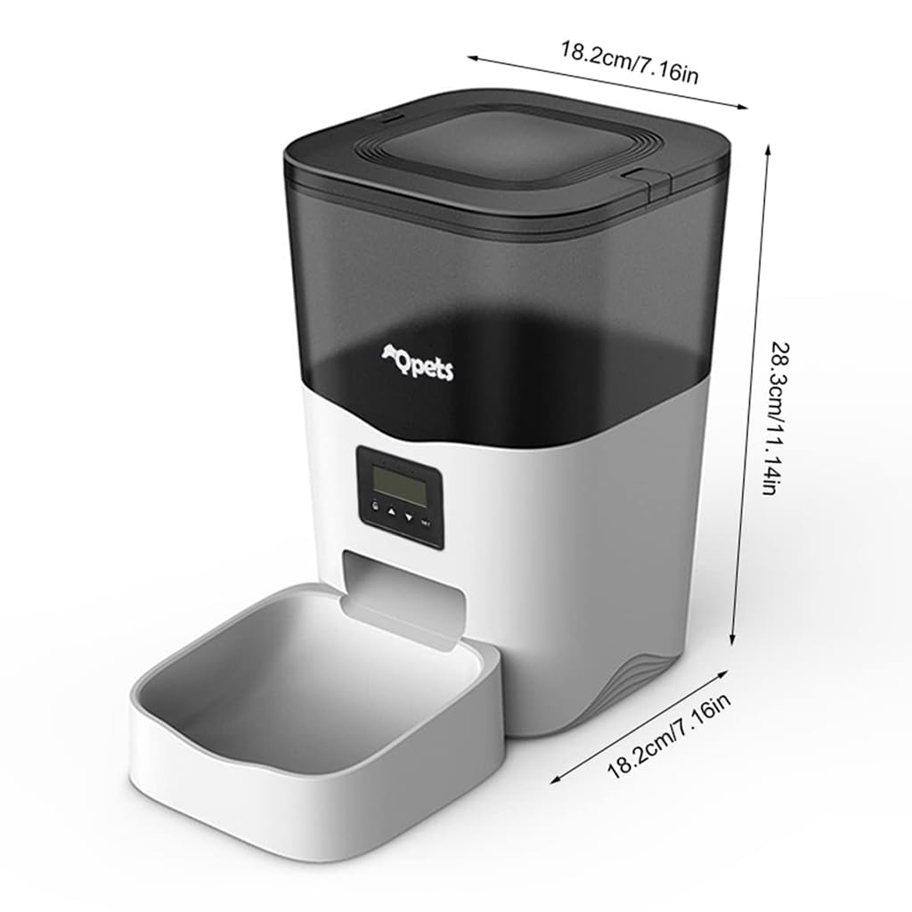 Qpets Automatic Pet Feeder, 3L Dog Feeder Pet Food Plastic Dispenser With Programmable Timer, Portion Control 1-4 Meals Per Day, Dual Power Supply For Small Medium Cats Dog Food Stand Qpets Automatic Pet Feeder, 3L Dog Feeder Pet Food Plastic Dispenser With Programmable Timer, Portion Control 1-4 Meals Per Day, Dual Power Supply For Small Medium Cats Dog Food Stand